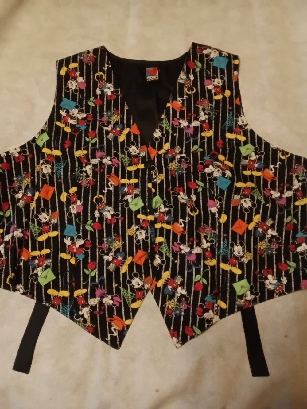 Disney Mickey Minnie Mouse Vest 24W Paris France Vintage